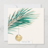 熱帯緑と金ゴールドの緑の写真 シーズンカード (裏面)