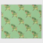 熱帯緑のインコThunder_Cove ラッピングペーパー (フラット)