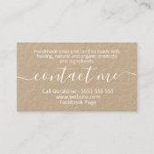 熱帯緑のクラフト手作り石鹸とろうそく 名刺 (裏面)