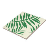 熱帯緑のシダの葉パターン タイル (側面)