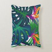 熱帯緑のジャングル葉のパラダイスト アクセントクッション (正面(垂直))