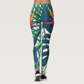 熱帯緑のジャングル葉のパラダイスト レギンス (裏面)