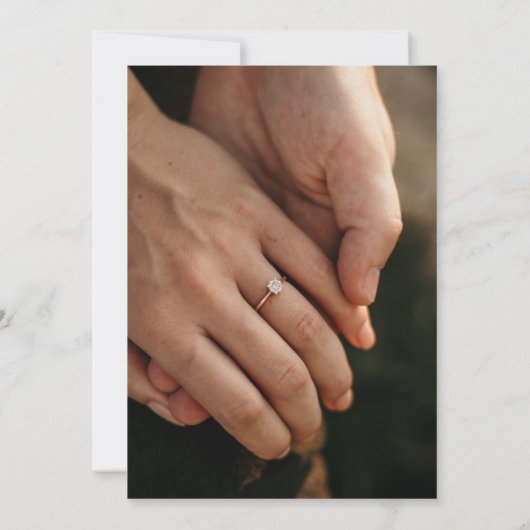 熱帯緑のテーマとフォトバック結婚ズ 招待状 (裏面)