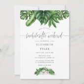 熱帯緑のバチェロレッテ週末の日程 招待状 (正面)