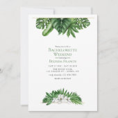 熱帯緑のバチェロレッテ週末の日程 招待状 (正面)