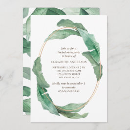 熱帯緑のバチェロレッテ。植物学の 招待状