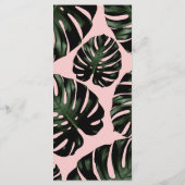 熱帯緑のバラ目的地の結婚式メニュー メニュー (裏面)