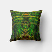 熱帯緑のパターン クッション (裏面)