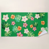 熱帯緑のビーチタオル ビーチタオル (正面)