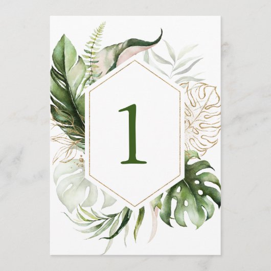 熱帯緑のフローラ表の番号 プログラム (正面)