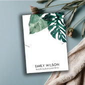 熱帯緑のモステラ動物のネックレスディスプレイ 名刺