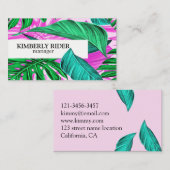 熱帯緑のモンステラ 名刺 (正面/裏面)