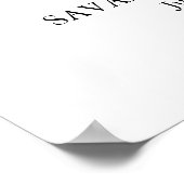 熱帯緑のヤシのカスタマイズ可能な看板 ポスター (角)