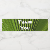 熱帯緑のヤシの葉の感謝 ペットボトルラベル (シングルラベル)