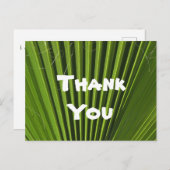 熱帯緑のヤシの葉の感謝 ポストカード (正面/裏面)