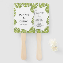 熱帯緑のヤシ葉の結婚式