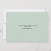 熱帯緑のユーカリの駆け落ち宣言 案内状 (裏面)