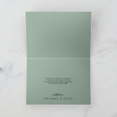 熱帯緑の折り畳結婚みサンキューカード サンキューカード (内部)