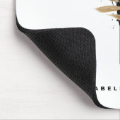 熱帯緑の文字Iモノグラムパーソナライズされた マウスパッド (コーナー)