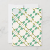 熱帯緑の森の動物の赤ちゃんシャワー 招待状 (裏面)