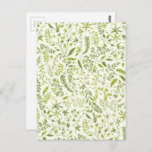 熱帯緑の模様 ポストカード (正面/裏面)