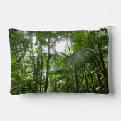 熱帯緑の熱帯雨林の天蓋を通る日光 アクセサリーポーチ (裏面)
