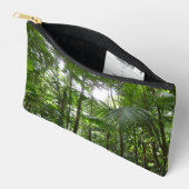 熱帯緑の熱帯雨林の天蓋を通る日光 アクセサリーポーチ (見開き)