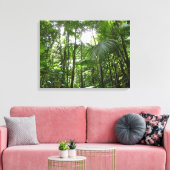 熱帯緑の熱帯雨林の天蓋を通る日光 キャンバスプリント (インサイチュ (リビング))