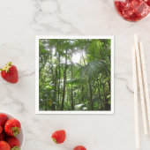 熱帯緑の熱帯雨林の天蓋を通る日光 スタンダードカクテルナプキン (インサイチュ)
