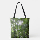 熱帯緑の熱帯雨林の天蓋を通る日光 トートバッグ (裏面)