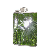 熱帯緑の熱帯雨林の天蓋を通る日光 フラスク (左)