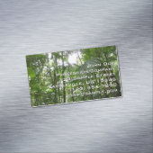 熱帯緑の熱帯雨林の天蓋を通る日光 マグネット名刺 (インサイチュ)