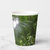 熱帯緑の熱帯雨林の天蓋を通る日光 紙コップ (裏面)