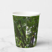 熱帯緑の熱帯雨林の天蓋を通る日光 紙コップ (右)