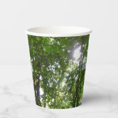 熱帯緑の熱帯雨林の天蓋を通る日光 紙コップ (正面)