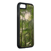 熱帯緑の熱帯雨林の天蓋を通る日光 CarvedウッドiPhoneケース (右)