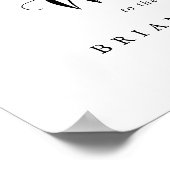 熱帯緑の白いフローラ結婚の歓迎 ポスター (角)