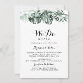 熱帯緑の白私たちは再び誓いを立てる 招待状 (正面)