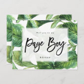 熱帯緑の草木私のページの男の子です 案内ポストカード (正面/裏面)