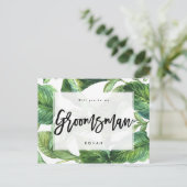 熱帯緑の草木私の花婿の付添人です 案内ポストカード (スタンド正面)