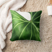 熱帯緑の葉の装飾用クッション クッション (ブランケット)