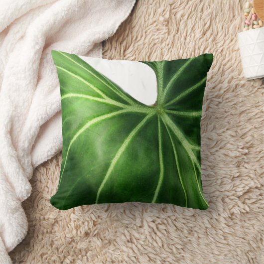 熱帯緑の葉の装飾用クッション クッション (ブランケット)