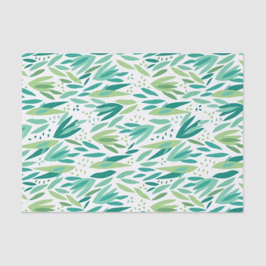 熱帯緑の葉柄 薄葉紙 (正面)