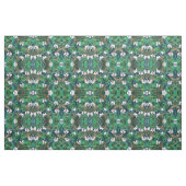 熱帯緑の薄紫の金ゴールドモンスターは花柄を残します ファブリック (ヤード)