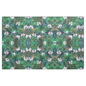 熱帯緑の薄紫の金ゴールドモンスターは花柄を残します ファブリック (ファットクウォーター)