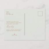 熱帯緑化幾何学ブライダルシャワー インビテーションポストカード (裏面)