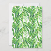 熱帯緑化幾何学額卒業パーティー 招待状 (裏面)