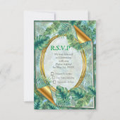 熱帯緑地葉 出欠カード (正面)