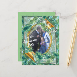 熱帯緑地葉 案内ポストカード