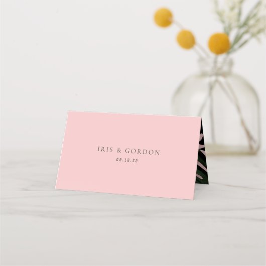 熱帯緑結婚園のテーブル座席表 プレイスカード (裏面)